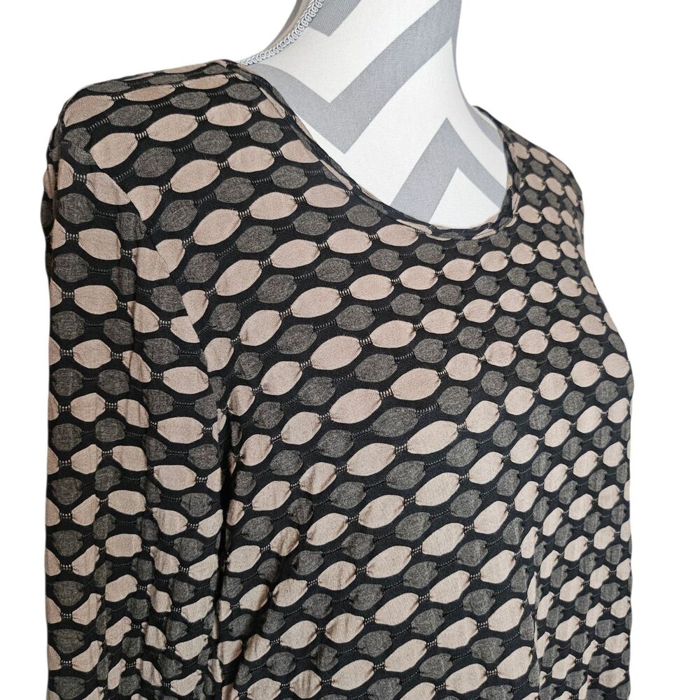 Tianello Steve Barraza Asbury‎  Textured Geometric Honeycomb Tunic Made in USA M